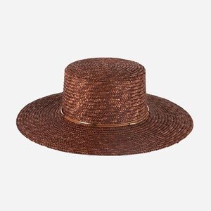 NEW with tags GIGI PIP Rich Brown Straw Hat